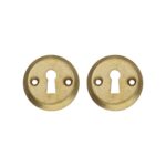 Intersteel rozet met sleutelgat schroefgat | Rond | Messing Getrommeld