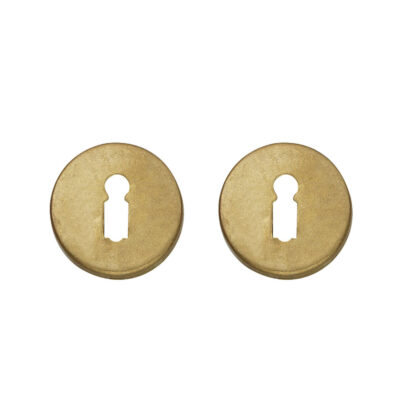 Intersteel | Rozet sleutelgat | Rond | Messing Getrommeld