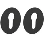 Intersteel | Rozet profielcilindergat | Rond | Zelfklevend | Plat | Mat Zwart