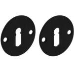 Intersteel | Rozet sleutelgat | 2mm | Dun | RVS/Zwart