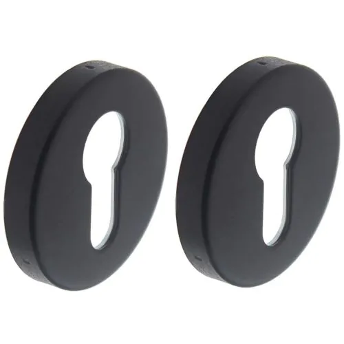 Intersteel | Rozet met profielcilindergat | Mat Zwart