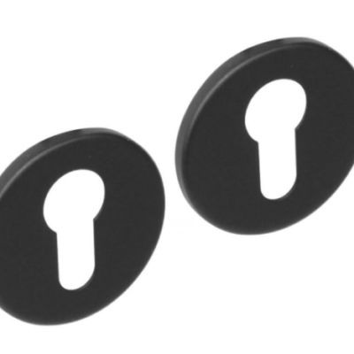 Intersteel | Rozet profielcilindergat | Rond | RVS Geborsteld Mat Zwart