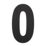 Intersteel | Huisnummer 0 | XL Hoogte 30cm | RVS/Mat Zwart