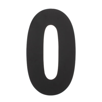 Intersteel | Huisnummer 0 | XXL Hoogte 50cm | RVS/Mat Zwart