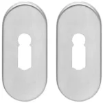 Intersteel | Rozet sleutelgat | 4mm | Ovaal | Verdekt | RVS Geborsteld