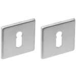 Intersteel | Rozet sleutelgat | Vierkant | Plat | RVS Geborsteld