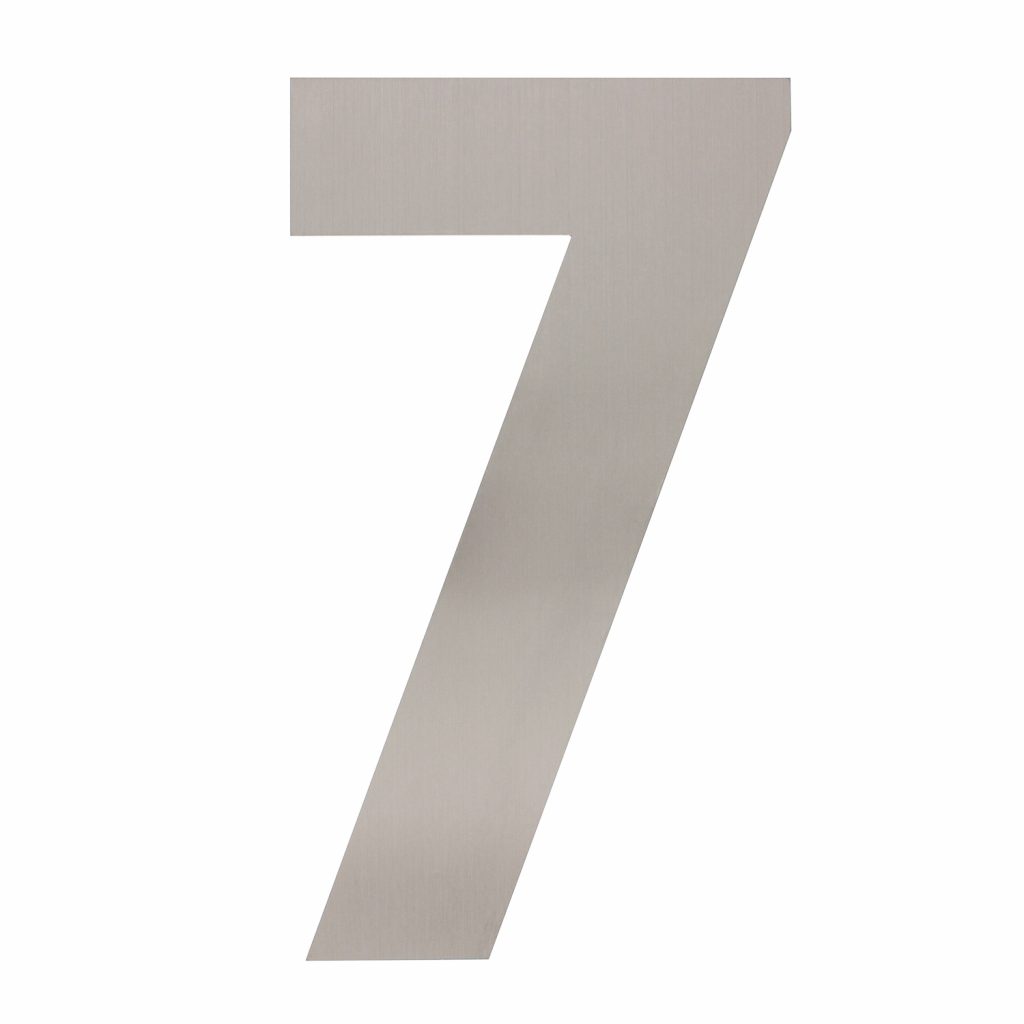 Intersteel Huisnummer 7 XXL hoogte 50 cm rvs geborsteld