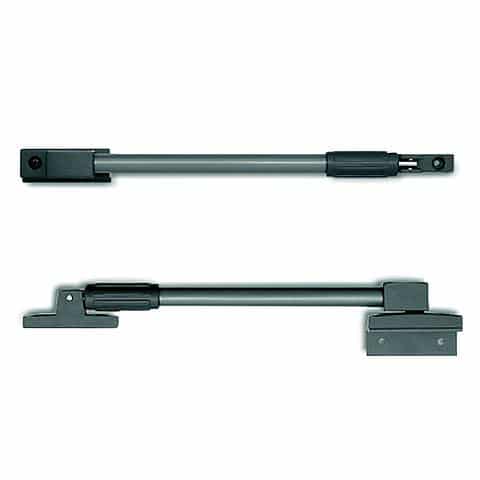 DX – Telescopische raamuitzetter – naar binnen- en buitendraaiend – 325 – 445 min-max – zilver-antraciet