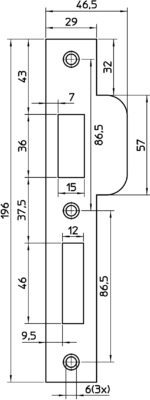 P 4139 Sluitplaat Toepasbaar bij artikel 4139.