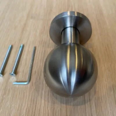 Hafi Private Line | Deurknop model 285 RVS bolle knop vast op rond rozet