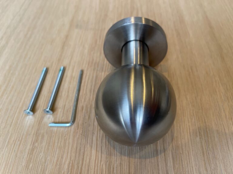 Hafi Private Line | Deurknop model 285 RVS bolle knop vast op rond rozet