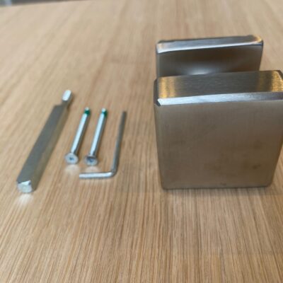 Hafi Private Line | Deurknop model 283 RVS platte knop vast op vierkant rozet