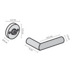 Impresso Deurkruk Alford RVS geborsteld op vierkant rozet 1