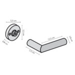 Impresso Deurkruk Bristol Aluminium op rond rozet 1