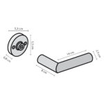 Impresso Deurkruk Burton Aluminium op rond rozet 1