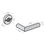 Impresso Deurkruk Burton Aluminium op vierkant rozet 1