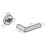 Impresso Deurkruk Conway RVS geborsteld op vierkant rozet 1