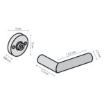 Impresso Deurkruk Leeds Aluminium op vierkant rozet 1