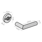 Impresso Deurkruk London Aluminium op rond rozet 1