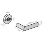 Impresso Deurkruk Luton RVS geborsteld op vierkant rozet 1