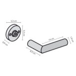 Impresso Deurkruk Preston RVS geborsteld op vierkant rozet 1