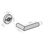 Impresso Deurkruk Sheffield RVS geborsteld mat op vierkant rozet 1