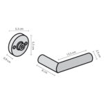 Impresso Deurkruk Watton RVS geborsteld mat op vierkant rozet 1