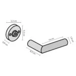 Impresso Deurkruk Wigan RVS geborsteld op vierkant rozet 1