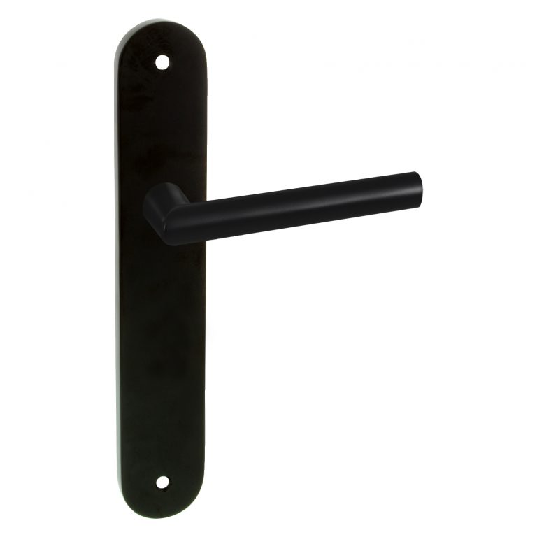 Impresso London Mat zwart op Ovaal schild met schroeven Blind