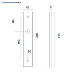Impresso Redhill Mat zwart op Rechthoekig schild met schroeven Blind 1
