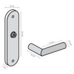 Impresso Windsor Aluminium op Ovaal schild met schroeven Blind 1