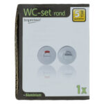 Impresso rond rozet Badkamer Toiletsluiting Aluminium F1 13