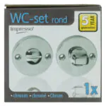Impresso rond rozet Badkamer Toiletsluiting Chroom 11