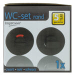 Impresso rond rozet Badkamer Toiletsluiting Mat zwart 11