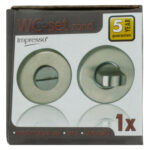 Impresso rond rozet Badkamer Toiletsluiting RVS geborsteld 11