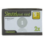 Impresso rond rozet Klaviersleutel Aluminium F1 13