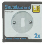 Impresso rond rozet Klaviersleutel Chroom 11