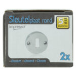 Impresso rond rozet Klaviersleutel Chroom 13