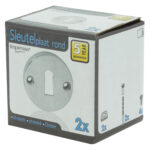 Impresso rond rozet Klaviersleutel Chroom 15