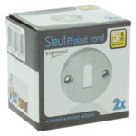 Impresso rond rozet Klaviersleutel Chroom 16