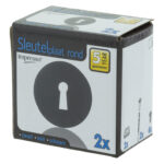 Impresso rond rozet Klaviersleutel Mat zwart 15