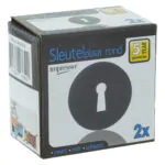 Impresso rond rozet Klaviersleutel Mat zwart 16