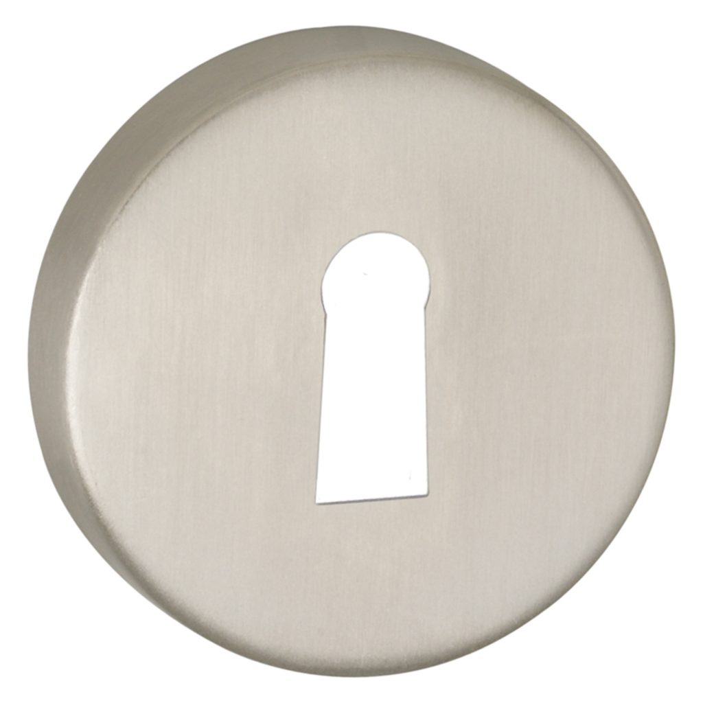 Impresso rond rozet Klaviersleutel RVS geborsteld