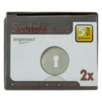 Impresso rond rozet Klaviersleutel RVS geborsteld 13