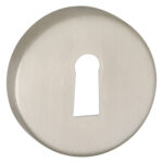 Impresso rond rozet Klaviersleutel RVS geborsteld