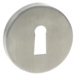 Impresso rond rozet Klaviersleutel RVS geborsteld 17