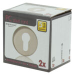 Impresso rond rozet Profielcilinder RVS geborsteld 15