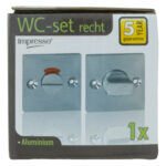 Impresso vierkant rozet Badkamer Toiletsluiting Aluminium F1 11