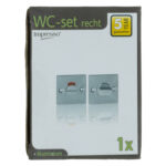 Impresso vierkant rozet Badkamer Toiletsluiting Aluminium F1 13