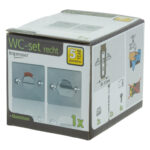 Impresso vierkant rozet Badkamer Toiletsluiting Aluminium F1 15